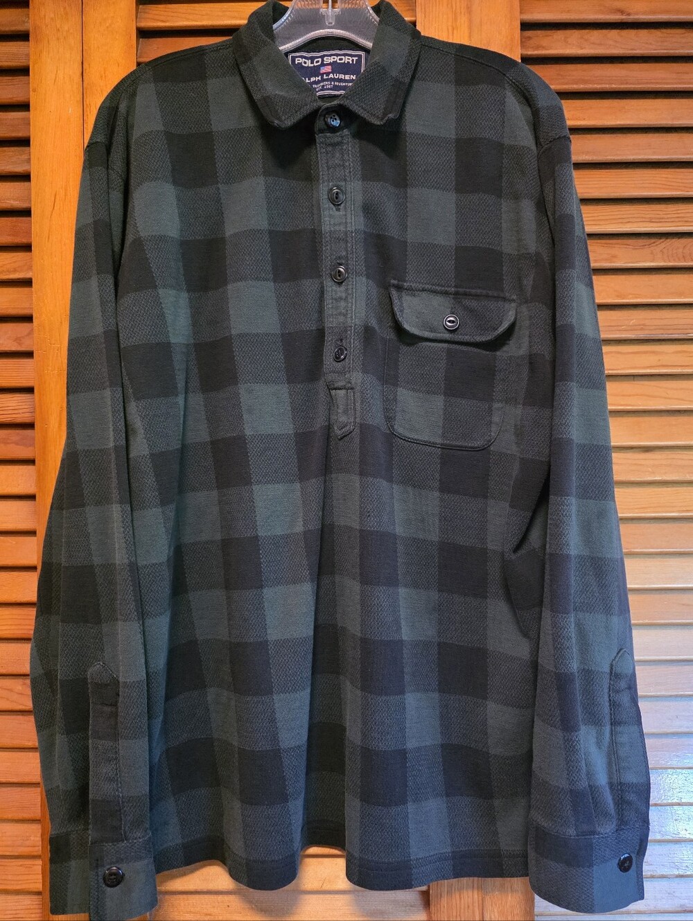 Vintage 90s Polo Sport Ralph Lauren "Genuine Workwear" Pullover Rugby Shirt M